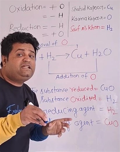 funny to learn OXIDATION & REDUCTION #chemistry #education #shorts