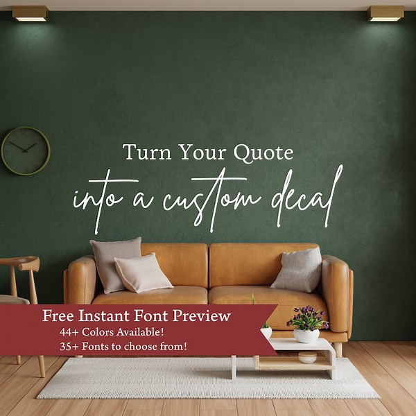 Custom Quote Wall Decal: Personalized Home Decor for Any Room - Etsy