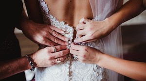 Bride’s outfit divides with some people saying it looks like a 'mosquito net'