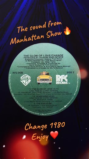 La petite histoire du single mythique « The Glow of Love » — Change (1980). Retour en 1980, sur un titre qui incarne à lui seul toute la magie du Disco-Funk haut de gamme, entre élégance italienne et groove new-yorkais : « The Glow of Love » du groupe Change. Label : Warner Bros / RFC Records, Album : Glow of Love (1980), Lead vocals : Luther Vandross, arrangé par : Mauro Malavasi, composé par : Davide Romani, produit par : Jacques Fred Petrus. Enregistré et mixé : Media Sound Studios, New York 