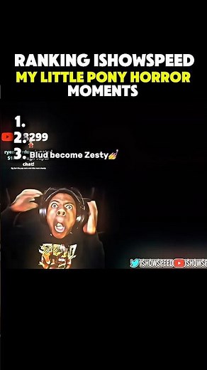 Ranking IShowSpeed’s Scariest My Little Pony Horror Moments! #ishowspeed #shorts #rankings #stream