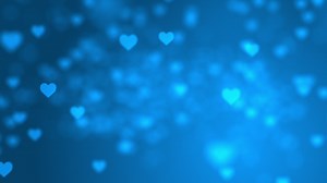 dynamic background with pulsating hearts on a blue background