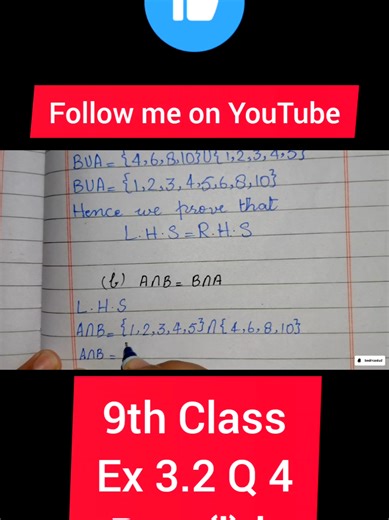 9th Class Math Ex 3.2 Q 4 Part (i)(b) new book 2025 #like #tiktok #math #foryoupage #foryou