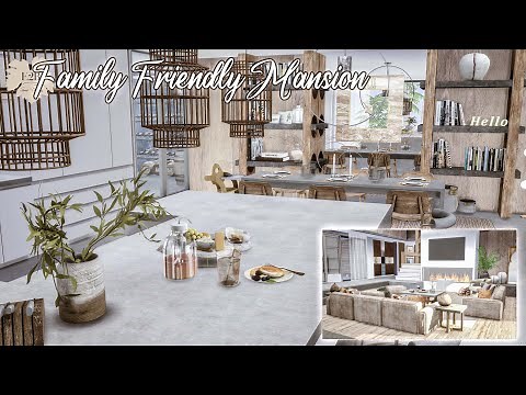 FAMILY FRIENDLY MANSION (5bed + 5bath) | Sims 4 CC Speed Build | DOWNLOAD LINK (TRAY+CC+LINKS)