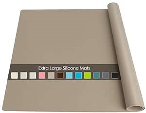 Extra Large Silicone Mat, Kitchen Counter Mat Placemats for Kids Silicone Mats for Countertop, Nonstick Silicone Table Mat for Pastry Crafts Baking Heat-Resistant Silicone Pad, 27.6'' x 19.7'' 1 Pack