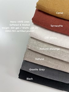 Heavyweight Linen Fabric 100% European Flax Soft Washed Linen by the Yard for Home Decor Pillows Upholstery Curtains Table Linen 300 GSM - Etsy