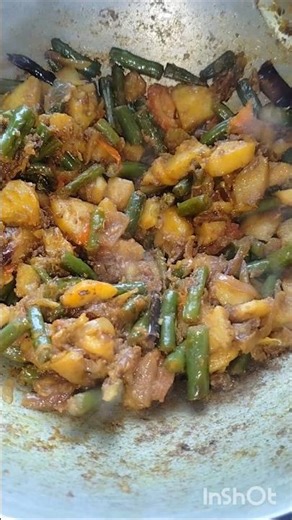 beans aalu.#beans #aalu #beansaloo #beansrecipes #bhujiya #sabji #shorts #treanding #biharifood