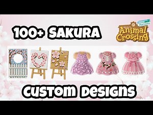 100+ Sakura | Cherry Blossom Custom designs for your island in ACNH | Animal Crossing New Horizons