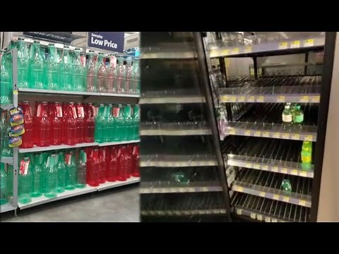 Fake Food Covers Empty Grocery Store Shelves to Hide Shortages