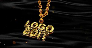 Golden logo on the chain