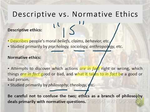 Descriptive vs. Normative