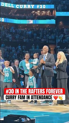 Dell Curry’s number 30 is forever in the rafters in Charlotte 👏