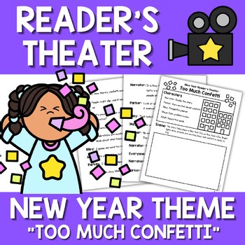 New Years Readers Theater Script | Fun No Prep ELA Skit | Small Groups Play NYE