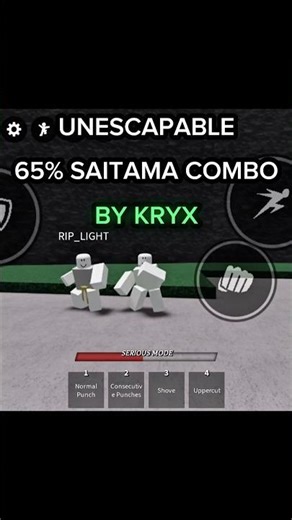 Unescapable Saitama 65% Combo tutorial 😎🗿#roblox #tsb #shorts #tutorial