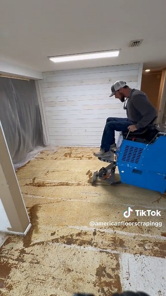 Removing glue adhesive from flooring