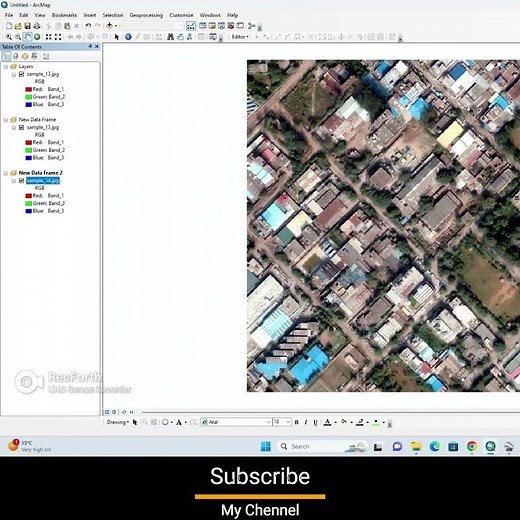 How to Insert Data Frame in ArcGIS 10 8 #qgis3 #gis #googleearth #map #create #mapping #arcmap