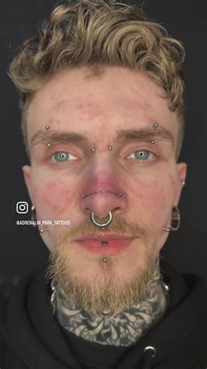 Cheek piercings for our Rilo @_rileydarkarts_ handsome fu**er #cheekpiercings #luton #lutonpiercings #piercing #pierced #titaniumjewellery #menwithpiercings #menwithink #style #necktattoo #darkarts #bedfordshirepiercings #tattoo #tat #tatfamily