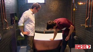 We think Sean and Ella nailed the steampunk bathroom... 🛁 #HouseRules | House Rules