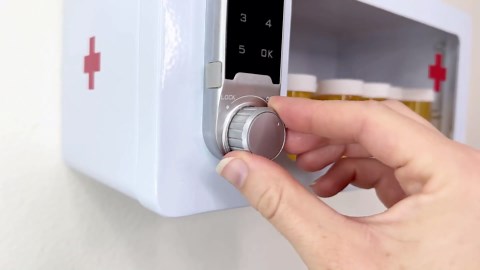 Medication Lock Box with Digital Keypad – Secure Storage Cabinet for Prescription Drugs, Insulin, Narcotics – Wall Mount or Refrigerator Safe – Touch Code Lock