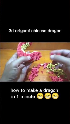 3d origami chinese dragon