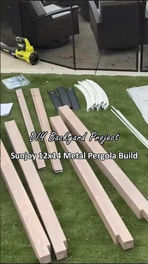 DIY Patio Cover for the Outdoor Hot Tub Heaven | DIY Metal Pergola Build #shorts #pergola #patio
