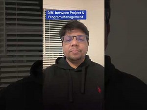 Diff. between Project & Program Management ! #project #program #management #learning #usa #pmp