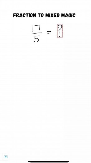From fraction to mixed magic| educational | math hacks| tips and tricks. #challenge #maths #quiz #mathematics #reelschallengereelschallengereelschallengereelschallenge #mathchallenge | Litle math joy | Facebook