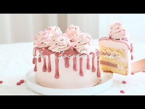 Callebaut Ruby Chocolate Cake Recipe : No Food Coloring! 칼리바우트 루비 초콜릿 케이크 | SweetHailey