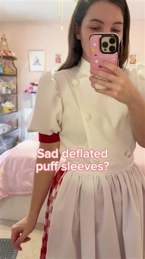 These are easy to hand sew too if you don’t have a machine! Also, sorry for the voiceover being rushed at some points. It’s so hard figuring out how long to keep each clip 😂 and for anyone curious, this is going to be a Patisserie Peach cosplay from the Showtime! game coming out soon #sewingtiktok #sewingtips #sewingtutorial #cosplaysewing #cosplaytutorial #princesspeachcosplay