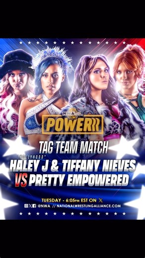 Women’s Tag Team action took center stage this week on NWA Powerrr! No love lost and no punches pulled as The Paige Sisters battled Tiffany Nieves and Haley J! Did you see it exclusively on X?! | NWA