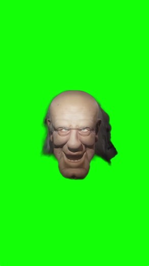Jesse Ventura floating head from Smiling Friends green screen