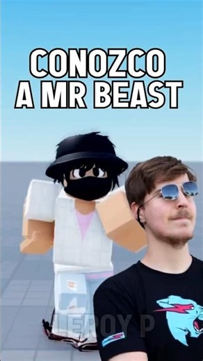 CONOZCO A MR BEAST #roblox #shorts #games #robloxleroy #mrbeast