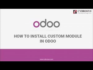 How To Install Custom Module In Odoo