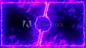purple fire versus interface background loop animation