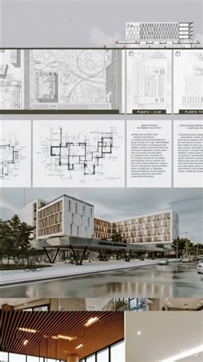 Lamina de arquitectura 📐 | Planos, 3D y renders