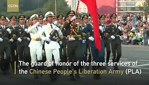 China's PLA guard of honor takes part in Belarusian National Day parade rehearsal The guard of honor of the three services of the Chinese People's Liberation Army (PLA) took part in the Belarusian military parade rehearsal in Minsk for celebrating its National Day and Independence Day which falls on July 3. Around 4,000 soldiers will be reviewed and 250 pieces of military equipment will be displayed during this year's Belarusian military parade. The Chinese PLA guard of honor is expected to be o