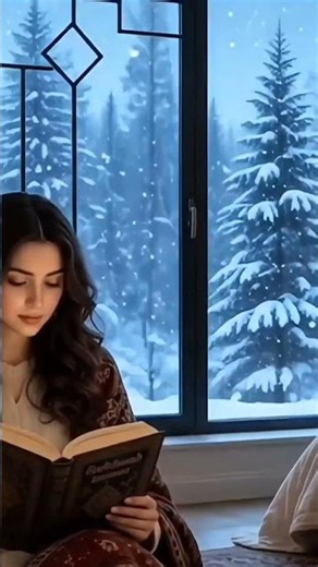 Cozy Persian Winter Afternoon #fireplace #snowfall #relaxing #ambience #sleep
