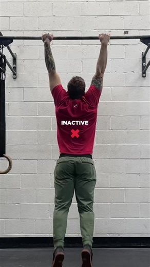 Keep your shoulders away from your ears Just because there is a swing element to a kipping pull-up it doesn’t mean that you should just swing your way up there. Kipping pull-ups are an active movement that require a lot of strict strength to do well!