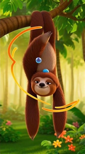 🦥 Sloth Facts for Kids | Cute Cartoon Sloth Learning Video | Fun Jungle Animals