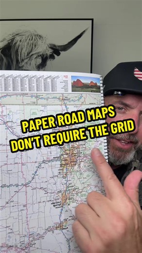 Paper road maps are a vehicle necessity if you want to escape from danger when the grid goes down and your gps and cellular signals are down. Paper maps will guide you to safety. #preppertok #prepper #tiktokshopmusthaves #besafe #analog