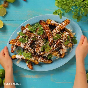 220K views · 745 reactions | Grilled corn on the cob just got an upgrade; for a side dish that'll truly steal the show this summer, fire up these elote riblets and wash them down with a refreshing Estrella Jalisco Tropical Chamoy #Michelada. #ad Chef's choice: No barbecue is complete without a side dish of ____. | Tastemade | Facebook