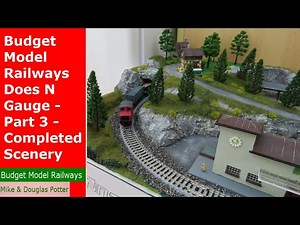 N Gauge Model Railway / Railroad - Part 3 - Completed Scenery, Trees, Static Grass & Rock Faces
