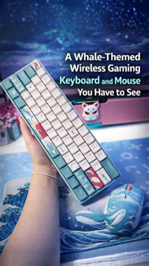 The whale themed wireless gaming keyboard you need to see