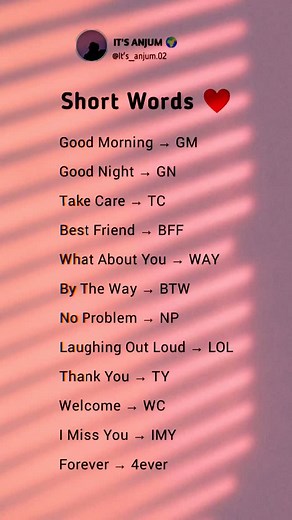 21K reactions · 5K shares | Cool Short Words List!  #short #words #quotes #quotes lovestatus #lovequotes | IT'S ANJUM | Facebook