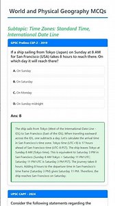 Time Zones: Standard Time, International Date Line