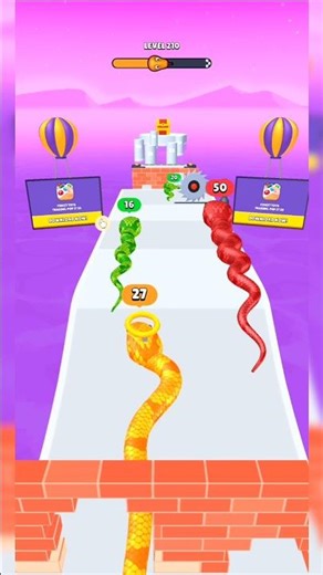 🐍 Snake Run Race | Snake Run Race 3D 🔥| 3d running game | Gaming with Ak | #shorts #gaming #snake