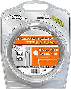 Weed Warrior 17061 Titanium Trimmer Line, 0.095" by 200', Silver