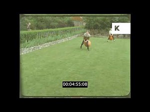 1960s, 1970s UK, Space Hoppers in Back Garden, Home Movies
