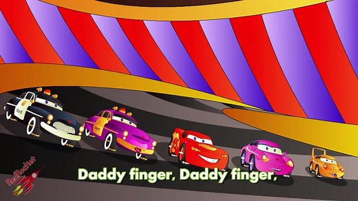 CARS Finger Family nursery rhyme for kids | Red Rocket Channel