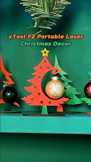 With xTool F2+Slide Extension｜Craft a delicate mini Christmas ball holder